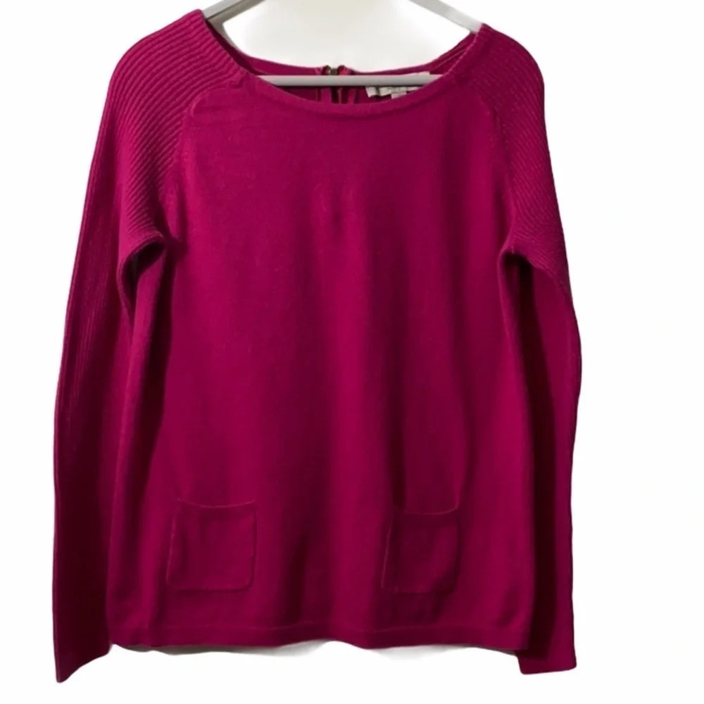 LOFT pink two pockets lightweight sweater size S